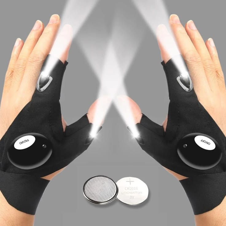 Gants avec lampe led intgrè